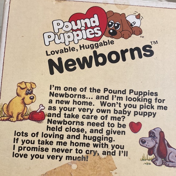 1980’s Vintage Tonka Pound puppy plush newborn with box - Picture 2 of 11